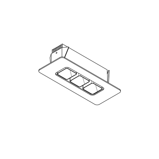 9. OFF-SET 3x1 Squary in rectangular recess